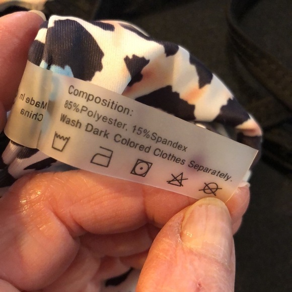 ZAFUL NWOT Animal Print String Bikini in Blues, Pinks, and Black Size 4 - Picture 8 of 8